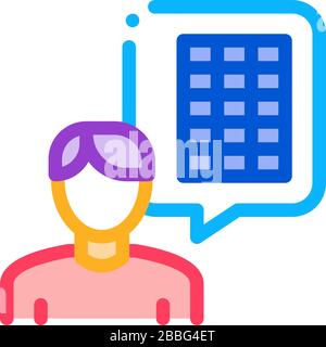 illustration du vecteur d'icône du consultant solaire Illustration de Vecteur