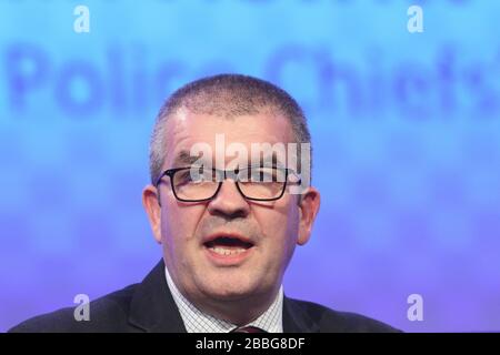 Martin Hewitt est président du Conseil national des chefs de police et a pris la parole à leur conférence de février 2020. Banque D'Images