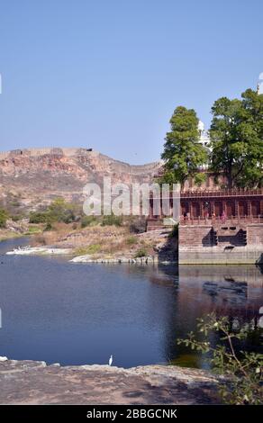 Jodhpur, Rajasthan, Inde. Le Jaswant Thada est un cénotaphe construit par Maharaja Sardar Singh en 1899 à la mémoire de son père, Maharaja Jaswant Singh II Banque D'Images