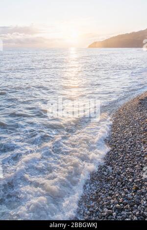 Royaume-Uni, Angleterre, Dorset, Lyme Regis, Monmouth Beach (lot de 3 images) Banque D'Images