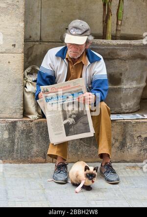 Fidel toujours sur la page de garde de fehe, la Havane, Cuba Banque D'Images