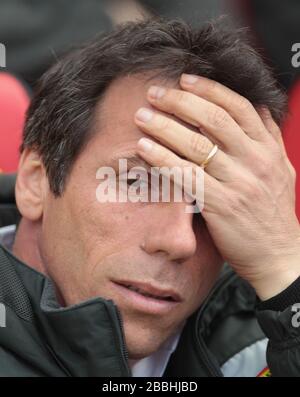 Le directeur de Watford Gianfranco Zola Banque D'Images