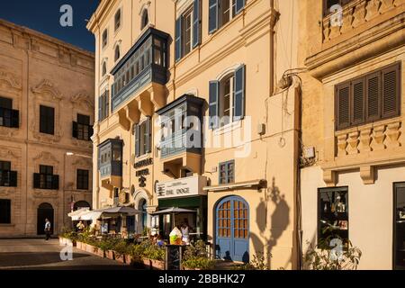 Malte, la Valletta, la place Castille, Castille Hotel Banque D'Images