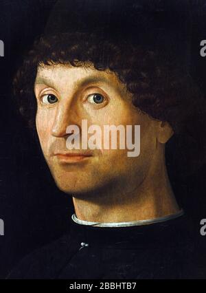 Portrait d'un homme 1472-1476 Antonello da Messina 1430-1479 Italie, italien Banque D'Images