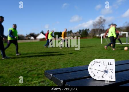 Football à pied Alderton Suffolk Royaume-Uni Banque D'Images