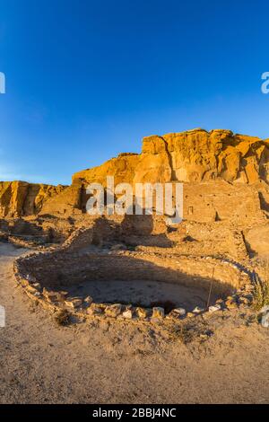 Kiva à Pueblo Bonito dans Chaco Culture National Historical Park, Nouveau Mexique, États-Unis Banque D'Images