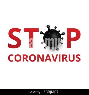 Stop 2019-nCoV Sign & Symbol, Simple Vector Illustration, Organisation mondiale de la Santé QUI a introduit le nouveau nom officiel de la maladie de Coronavirus nommé COV Illustration de Vecteur