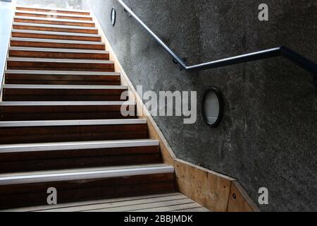 Escalier. Théâtre Montjoie. Salle de spectacle. Saint-Gervais-les-bains. Haute-Savoie. France. Banque D'Images