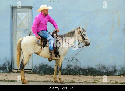 Cowboy, Vinales, province de Pinar del Rio, Cuba Banque D'Images