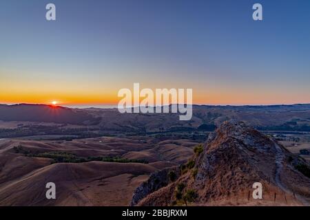 Pic de te Mata en Nouvelle-zélande, lever du soleil Banque D'Images