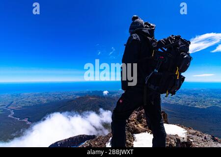 Le sommet de Taranaki monte dans de nouveaux zéaland4 Banque D'Images