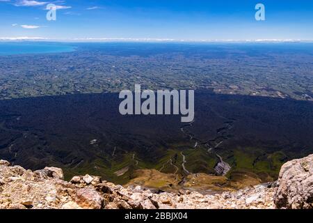 Le sommet de Taranaki monte dans un nouveau zéaland7 Banque D'Images