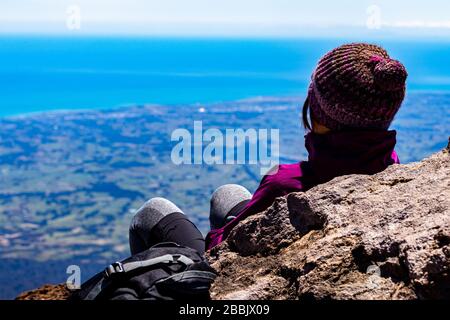 Le sommet de Taranaki monte dans de nouveaux zéaland6 Banque D'Images