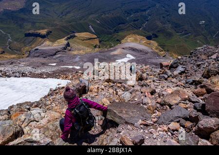 Ascension du sommet de Taranaki dans un nouveau zéaland9 Banque D'Images