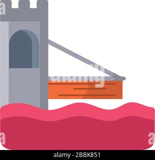 pont du château sur fond blanc illustration vectorielle Illustration de Vecteur