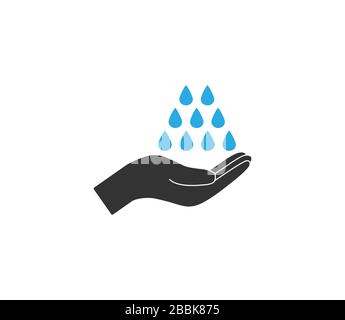 Icône lavage des mains. Illustration vectorielle, conception plate. Illustration de Vecteur