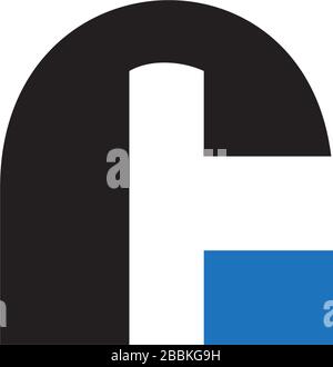 lettre colorée r design géométrique simple logo vectoriel Illustration de Vecteur