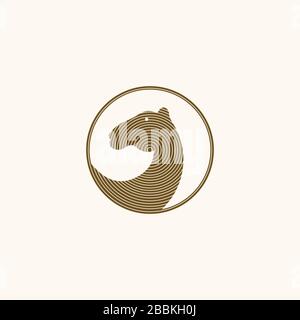 Modèle de conception de logo animal Camel Illustration de Vecteur