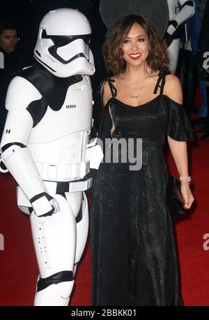 12 décembre 2017 - Londres, Angleterre, Royaume-Uni - 'Star Wars: The Last Jedi' European Premiere photo Shows: Myleene Klass Banque D'Images