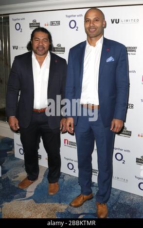 17 janvier 2018 - Londres, Angleterre, Royaume-Uni - Nordoff Robbins six Nations souper-spectacle photo : Freddie Tuilagi et Leon Lloyd Banque D'Images