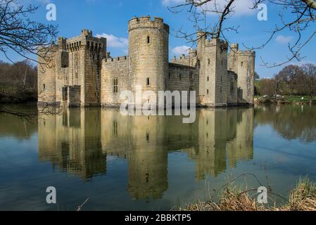 Château médiéval en pierre de Boham en Angleterre Banque D'Images