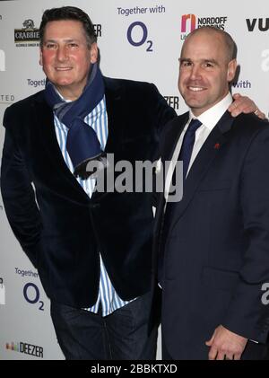 17 janvier 2018 - Londres, Angleterre, Royaume-Uni - Nordoff Robbins six Nations souper-spectacle photo : Tony Hadley et Charlie Hodgson Banque D'Images