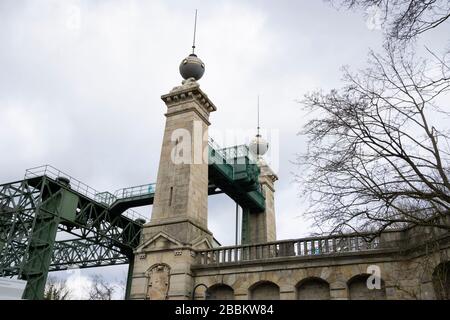 Ancien pont de navires Henrichenburg, musée de l'industrie LWL, Waltrop, région de la Ruhr, Rhénanie-du-Nord-Westphalie, Allemagne, Europe Banque D'Images