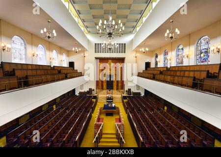 Synagogue centrale unie, Hallam Street, Londres. Banque D'Images