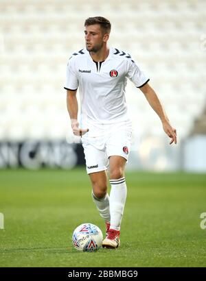 Ben Purrington de Charlton Athletic lors du match de qualification de la Ligue Europa à Belle vue, Rhyl. APPUYEZ SUR ASSOCIATION photo. Date de l'image: Jeudi 25 juillet 2019. Voir l'histoire de PA FOOTBALL Connahs. Crédit photo devrait lire: Peter Byrne/PA Wire Banque D'Images