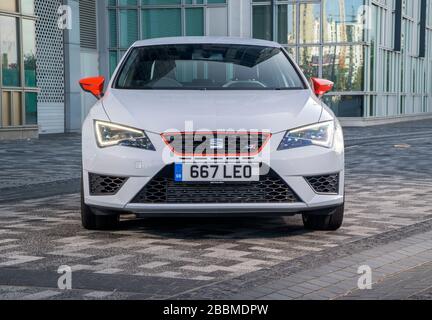 SIÈGE de 2015 Leon Cupra Ultimate, trappe chaude espagnole Banque D'Images