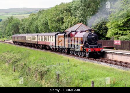 Un train à vapeur sur le East Lancs Railway Banque D'Images