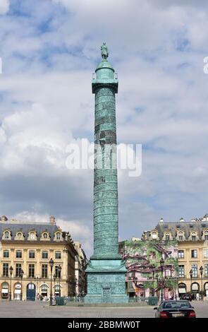 Place Vendome avec Colonne Vendome. Paris, France. 14 août 2018. Banque D'Images