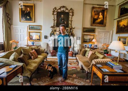 Marchmont House Scottish Borders avec Hugo Burge (propriétaire) Banque D'Images