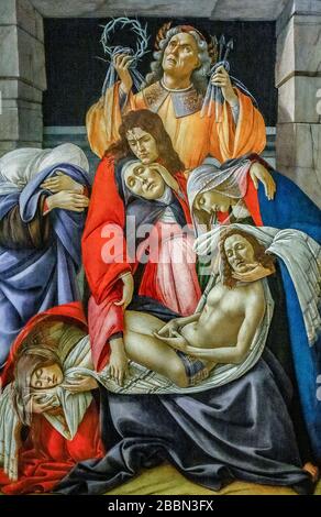 Italie Lombardie Milan Poldi Pezzoli Museum - Sandro Botticelli - Lamentation sur le Christ mort Banque D'Images