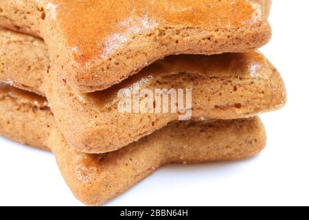 Biscuits étoiles au pain d'épices de Noël Banque D'Images