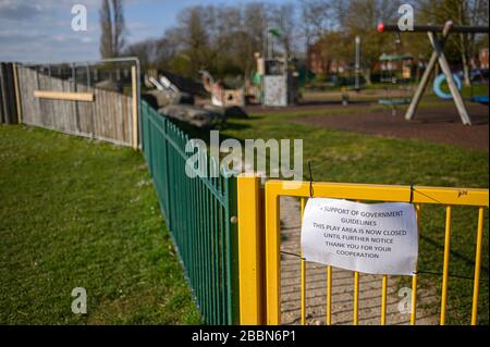Parcs de Southampton à Lockdown en raison de Coronavirus Banque D'Images