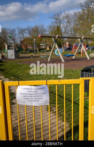 Parcs de Southampton à Lockdown en raison de Coronavirus Banque D'Images