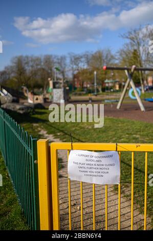 Parcs de Southampton à Lockdown en raison de Coronavirus Banque D'Images