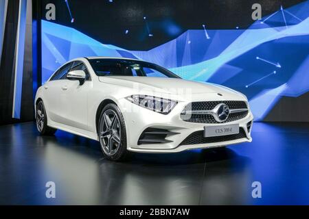 Nonthaburi-Thaïlande 2 avril 2018 : exposition Mercedez BENZ CLS 300 sur le 39ème salon international de l'automobile de Bangkok 2018 les 28 ET 8 MARS 2018 Banque D'Images