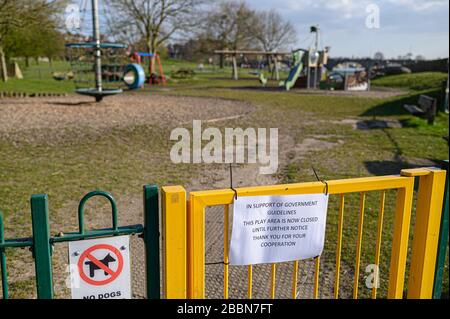 Parcs de Southampton à Lockdown en raison de Coronavirus Banque D'Images