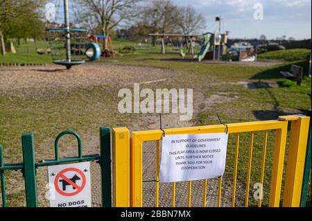 Parcs de Southampton à Lockdown en raison de Coronavirus Banque D'Images