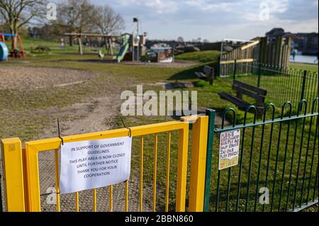 Parcs de Southampton à Lockdown en raison de Coronavirus Banque D'Images