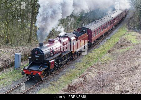 Un crabe LMS sur le chemin de fer East Lancs Banque D'Images