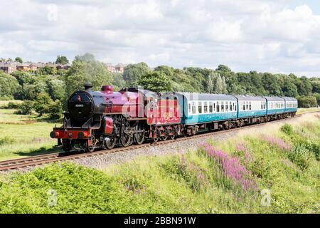 Un crabe LMS sur le chemin de fer East Lancs Banque D'Images