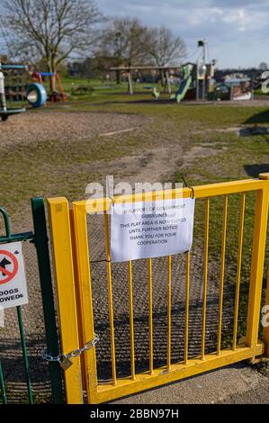 Parcs de Southampton à Lockdown en raison de Coronavirus Banque D'Images