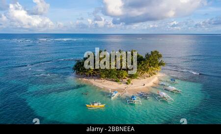 Ile Guyam de Siargao Phillipins vue aérienne Banque D'Images
