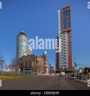 Rotterdam, Pays-Bas - 31 mars 2020: Hôtel New York au centre de Rotterdam Banque D'Images