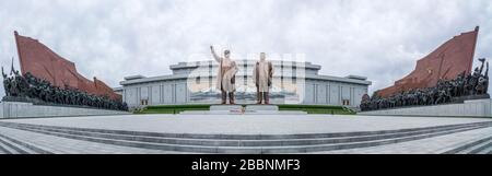 Grand Monument Panorama, Pyongyang, Corée du Nord, Banque D'Images