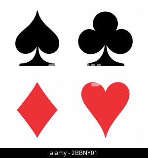 Jeu d'icônes de combinaison de cartes Illustration de Vecteur