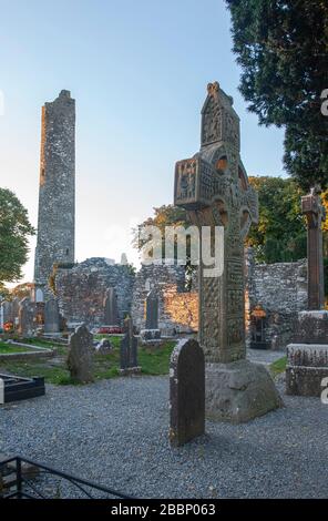 Croix de Muiredach dans le comté de Monasterboice, en Irlande Banque D'Images